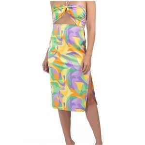 We wore what Danielle Bernstein tie halter dress